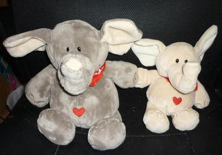2 sloníci nici - 30 a 20 cm s magnetmi,
