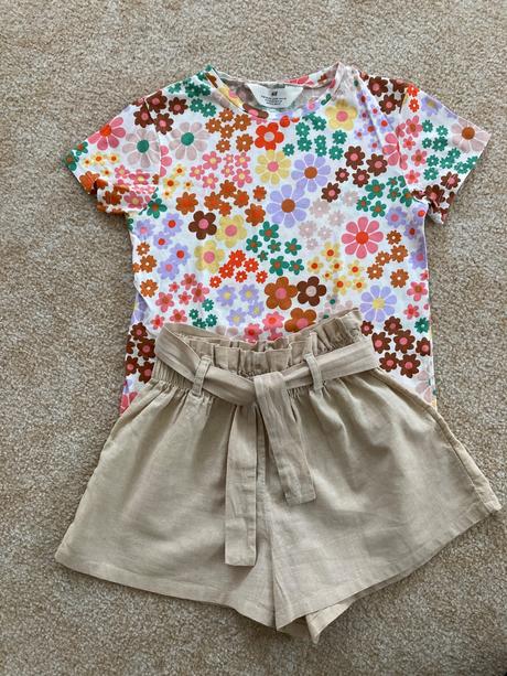 Bavlneno lanove kratasy a tricko hm, h&m,116