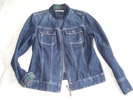 Riflová bunda m-l, tommy hilfiger,m