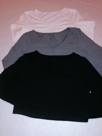 Crop top s dlhým rukávom, m