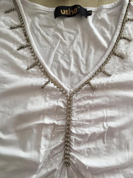 Biele tričko s kamienkami, 42