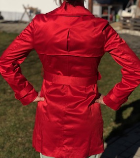 Dámsky červený plášť - jarnik, orsay,s