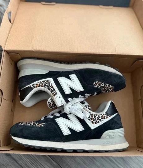 Dámske tenisky z brusenej kože new balance 574 leo, new balance,37