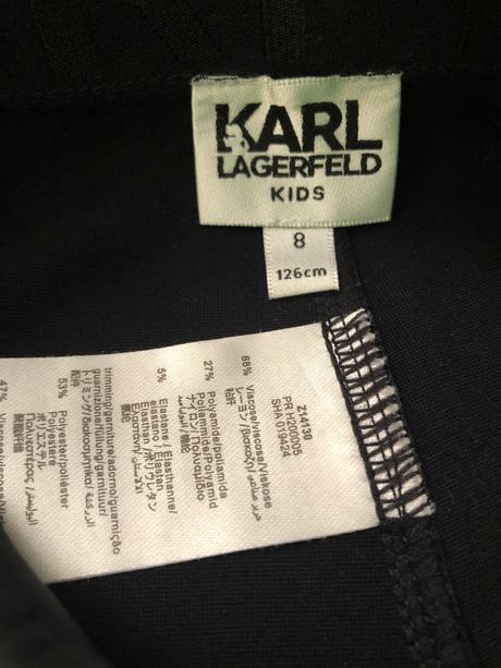 Dzeginsy, čierne karl lagerfeld, 7-8 rokov, 128
