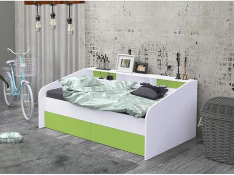 Detská posteľ s poličkami, šírka (cm): 90,dĺžka (cm): 200