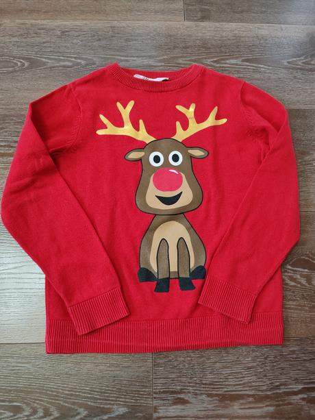 Vianočný svetrík, 122/128, h&m,122