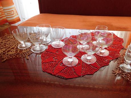 Likérové sklenené poháre, 