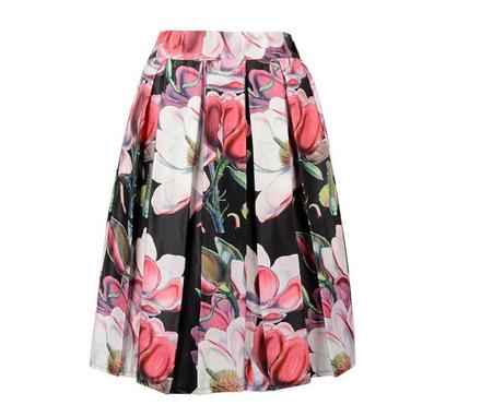 Graffiti midi vintage floral sukna s/m/l, l / m / s