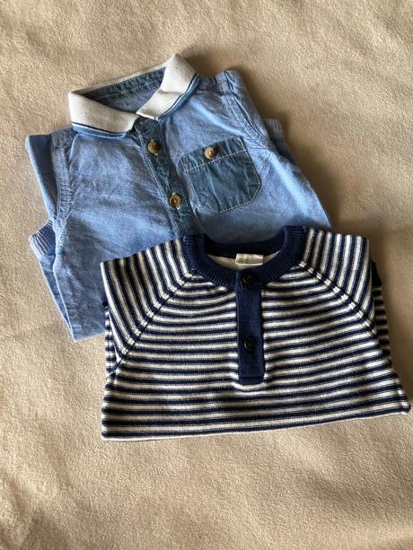 Košeľové body a svetrík 68, h&m,68