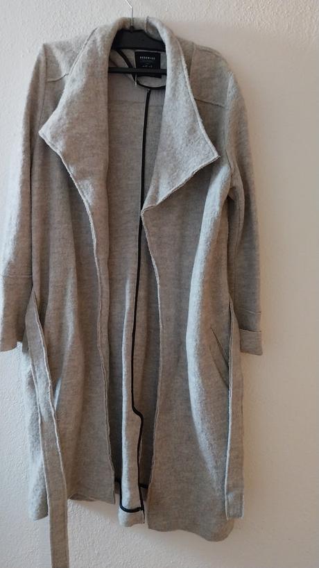 Sivý prechodný zavinovací kabát, reserved,m