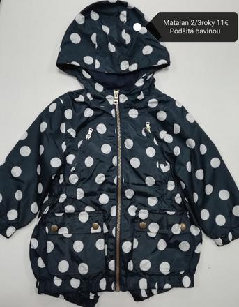Prechodná bodkovaná bunda, matalan,98