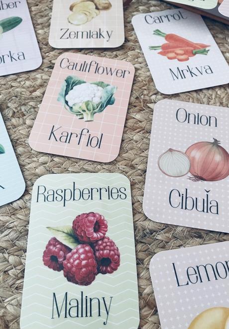 Slovensko-anglická sada ovocie a zelenina, 