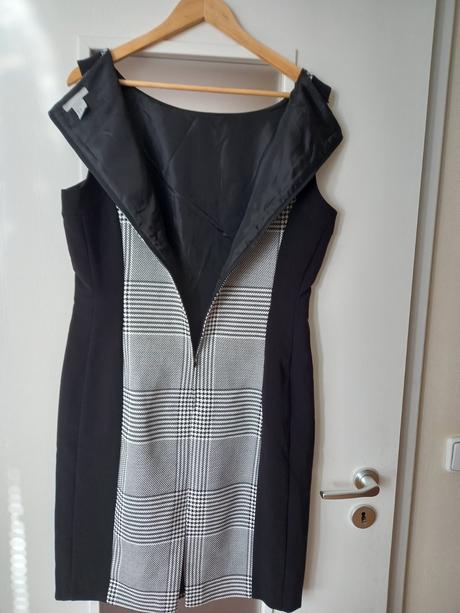 Šaty čierno biele, h&m,46