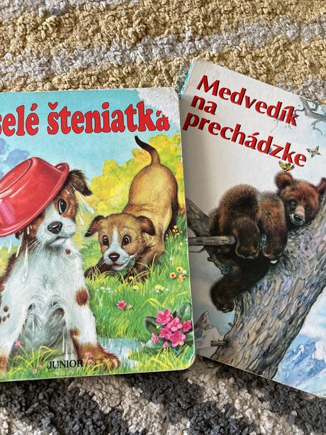 Veselé šteniatka a medvedík na prechádzke, 
