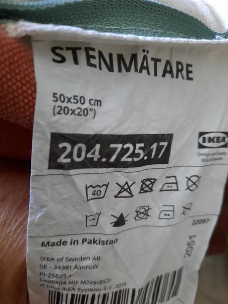 Obliečka na vankúš,ikea, stenmätare, 50x50 cm,2 ks,