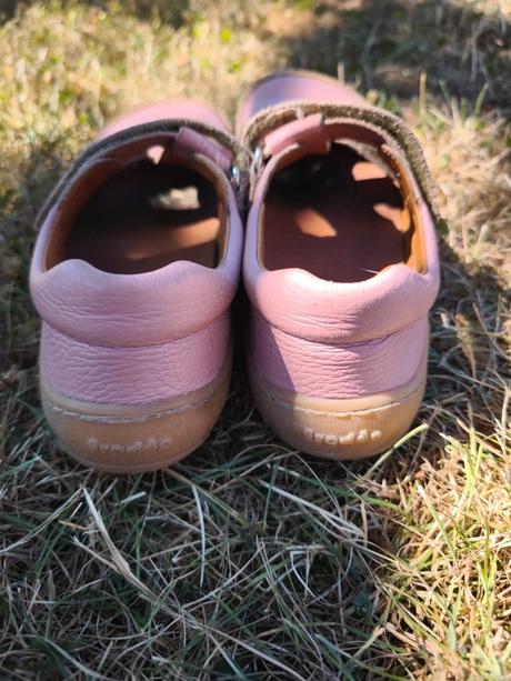 Ružové dievčenské kožené barefoot sandále froddo, froddo,35