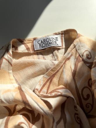 Vintage ľanová bunda caroline rohmer secesný štý, l