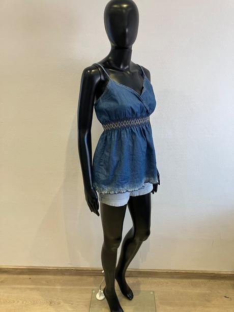 Dámska rifľová blúzka dromedar (40), dromedar,l