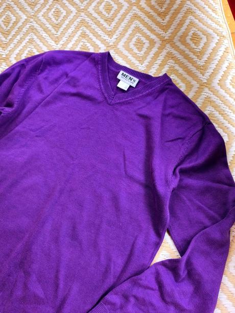 Fialový pánsky svetrík, m