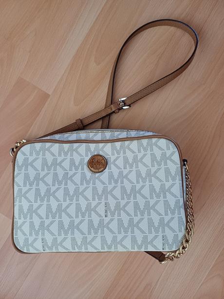 Kabelka michael michael kors béžová farba, michael kors