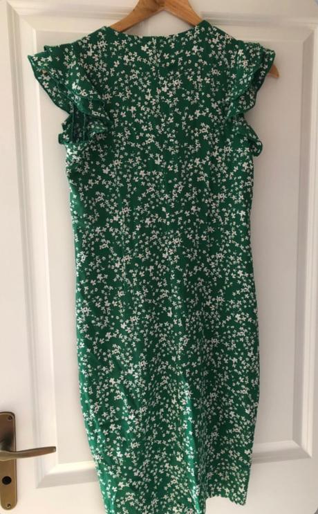Zelené kvetované šaty xs/34, xs