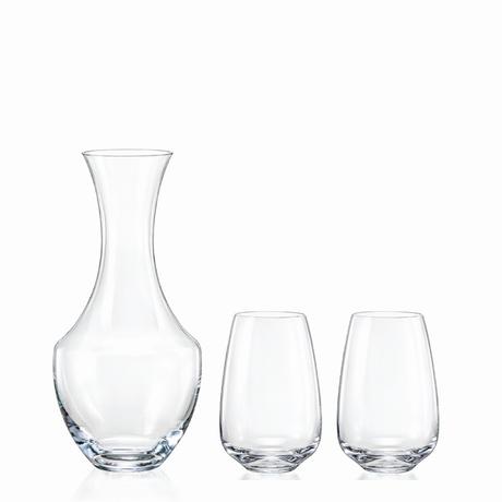 Karafa a 2 poháre bohemia,