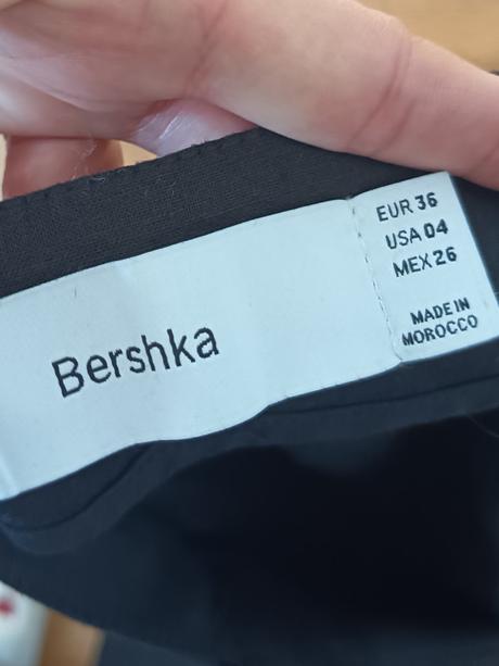 Široké čierne nohavice bershka, bershka,s