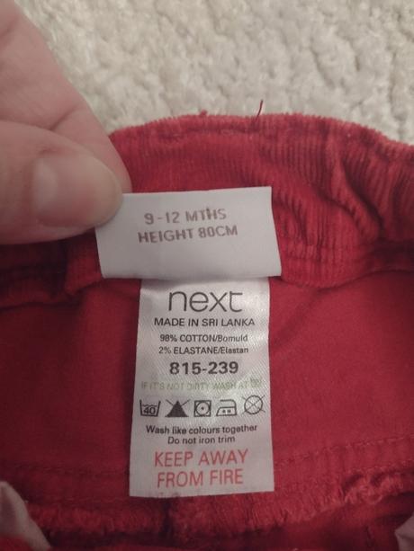 Menčestrové nohavice značky next, next,80