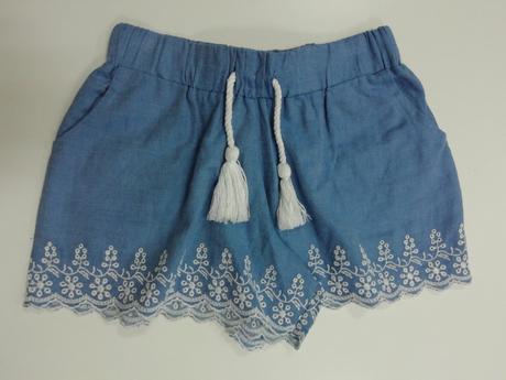 Bavlnené kraťasy s madeirou, 128