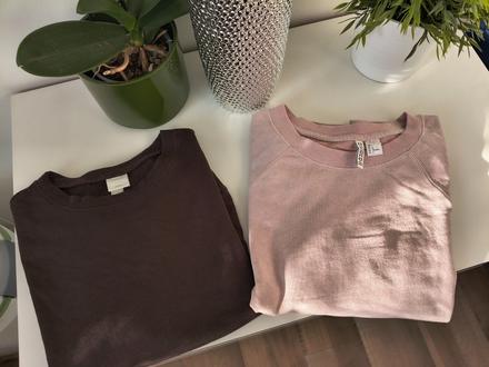 H&m basic bavlnené mikiny m-l, h&m,l