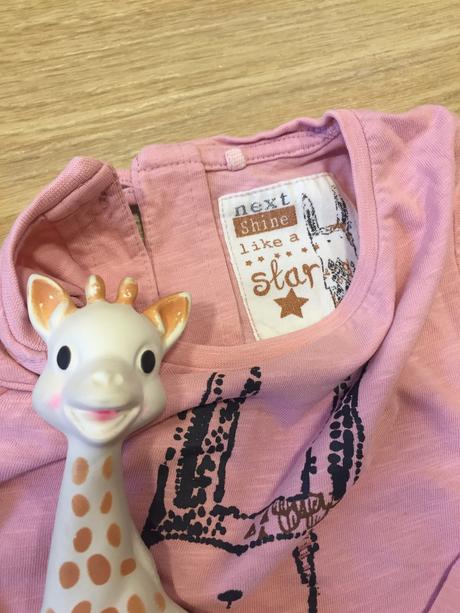 Ružové tricko next so zajačikom v.80, next,80