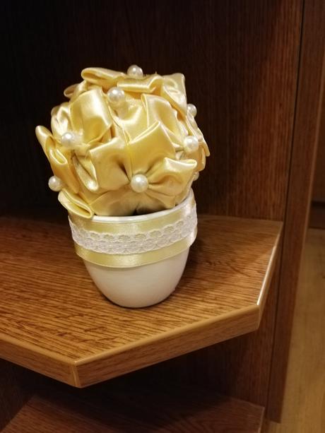 Šité saténové kvietky, 