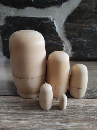 Matrioska na tvorenie, zdobenie, malovanie, 