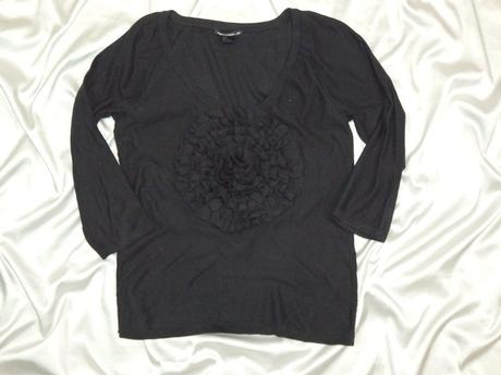 Kvalitný čierny top, h&m,s