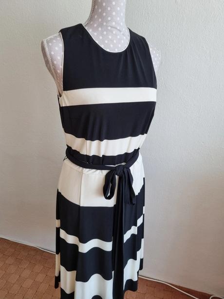 Čierno-krémové elastické šaty ralph lauren 38, ralph lauren,38