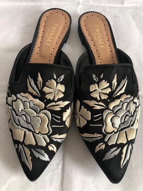 Twinset luxusne nasuchovacky topanky vysivane, 38