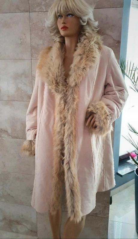 Kožuch, zimný kabát veľkosť xl, 44, rose,xl