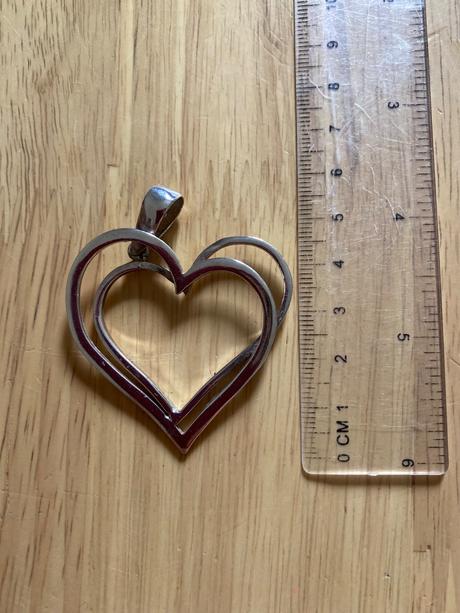 Strieborne dvojsrdce privesok, 