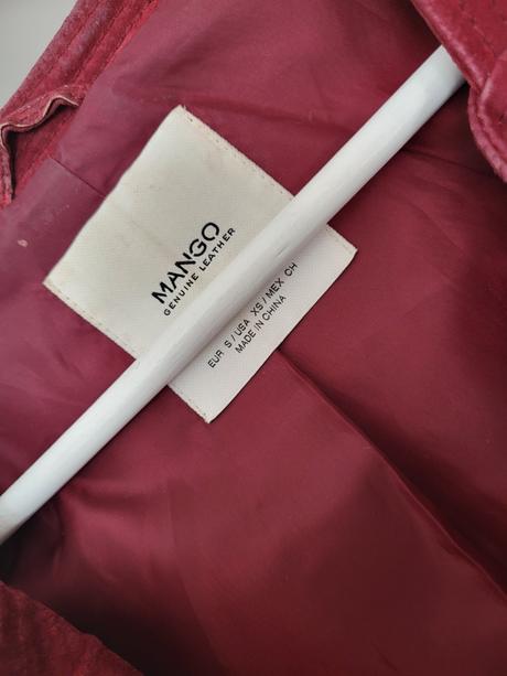 Kožená bunda mango, mango,s