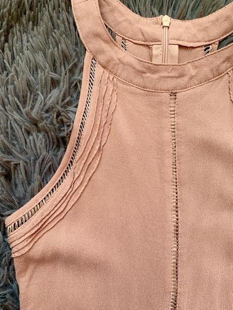 Svetloružový overál krátky, xs