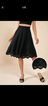 Sukňa do a s madeirovym vzorom na spodu s,m, 