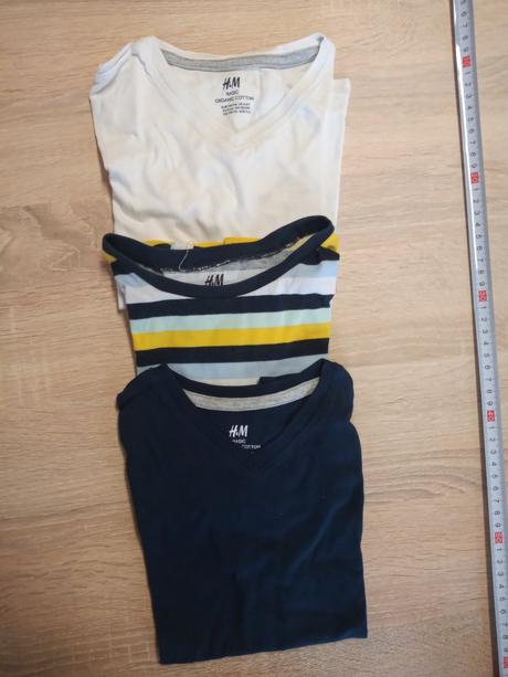 Sada troch basic tričiek s výstrihom do "v", h&m,116
