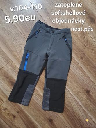 Zateplené softshellové nohavice, 104