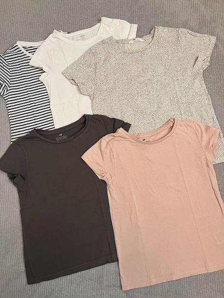 5x tričko, h&m,134