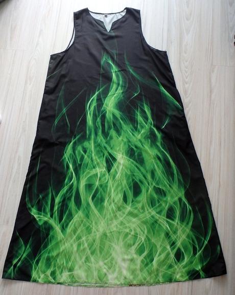 Čierno zelené letné maxi šaty, v.2xl, v. 48, xxl