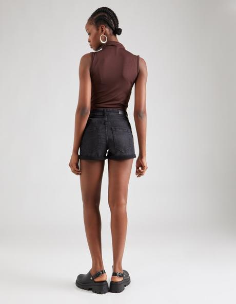 Riflové šortky s vysokým pásom, only,xs