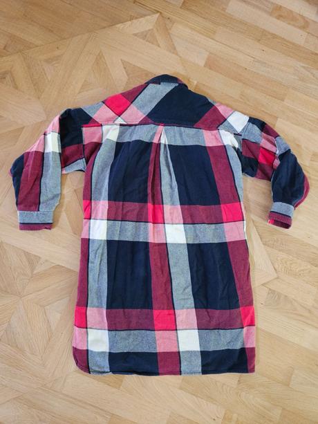 Zara voľná káro flanelová košeľa xs, zara,xs