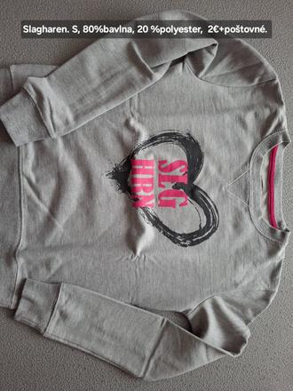 Dievčenská bledošedá mikina s potlačou., s