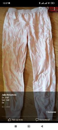 2x flisove teplaky, 140