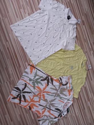 2x tričko 1x polokošeľa, l / xl